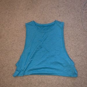 Blue crop tank